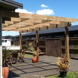 Exposed aggregate in patio area