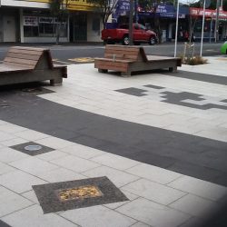 Outdoor commercial paving area