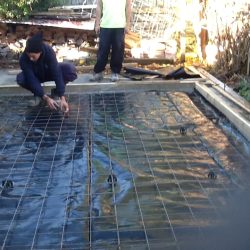 Concrete boxing with steel work